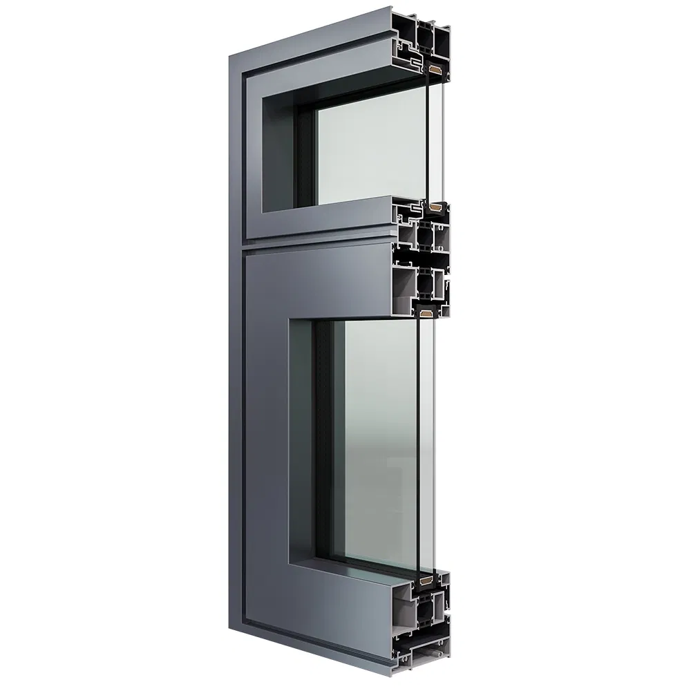High-End Aluminum Casement Window for Boutique Showroom