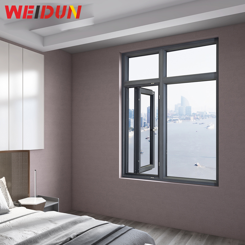 WEI DUN High Quality Aluminum Tilt Turn Window Soundproof with Horizontal Opening Pattern for Commercial Residential Building