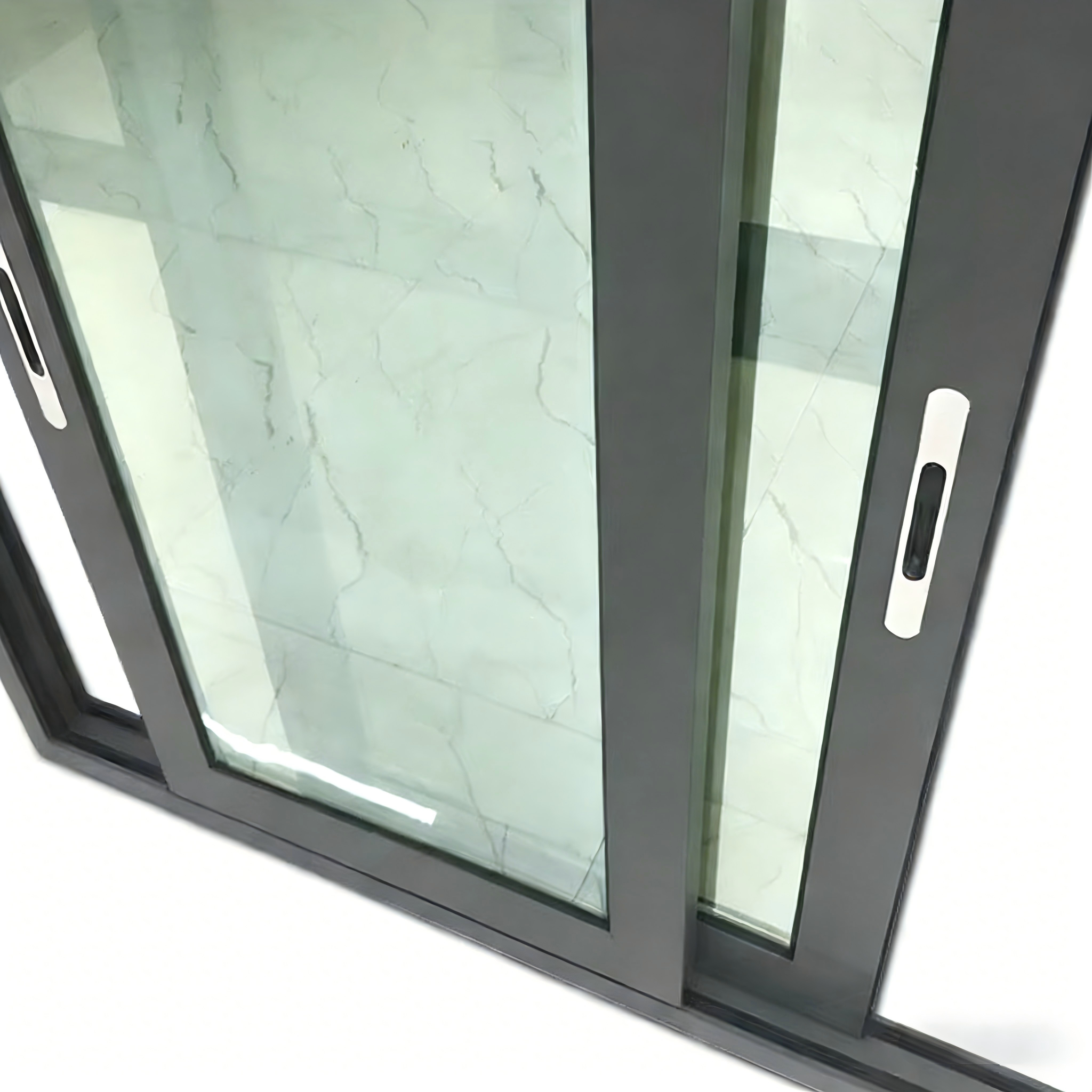 Modern European Design Kitchen Double Glazed Aluminum Sash Windows Horizontal Sliding Window