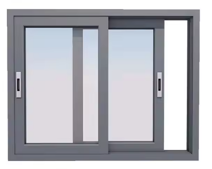 Custom Modern Black Aluminum Frame Sliding Window Double Glazed Glass Stainless Steel Screen Durable Custom Window Design