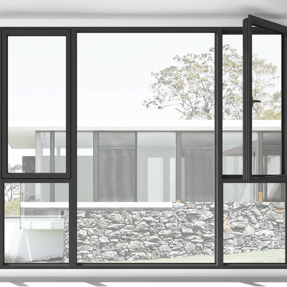 High-End Aluminum Casement Window for Boutique Showroom
