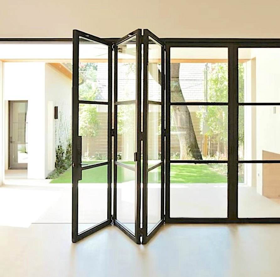 Bulk Modern Foldable Aluminum Bifold Glass Doors With Thermal Insulation For Outdoor Entry