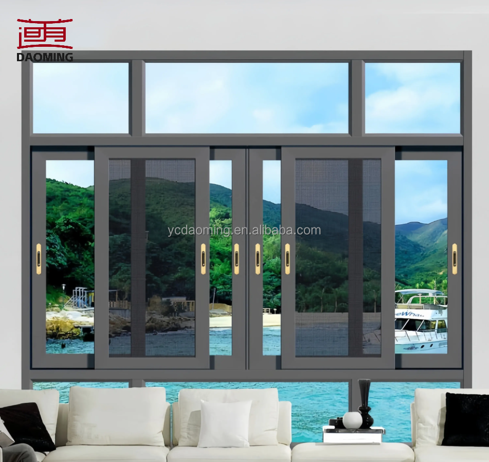 Upper and Lower Lifting Windows Double Glass Smart Windows Automatic Thermal Break Glass Aluminium Sliding Window