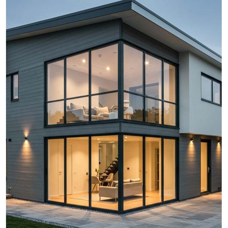 Anti-Theft Design High Security Bullet Proof Laminated Glass Double Glazed Aluminum Window for Hotel Lobby VIP Suites