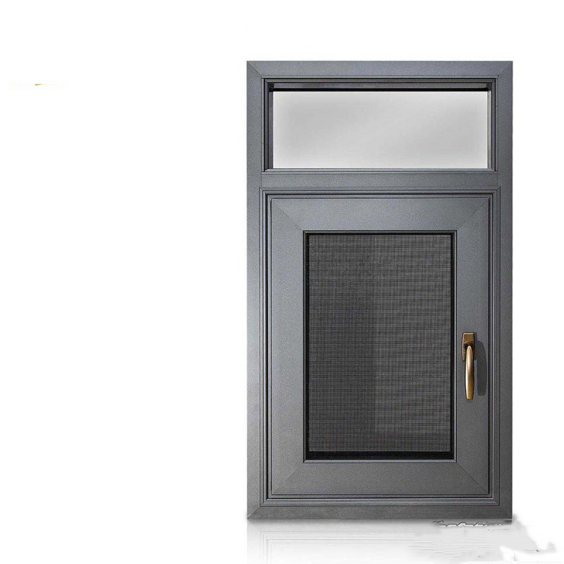 Modern Fashion Design Casement Window with Top Fixed Panel High Performance Hot Sell Cheap Aluminum Casement Window Drawing
