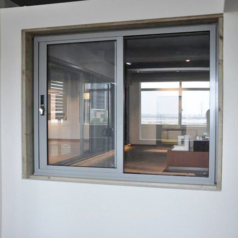 Modern Windproof Aluminum Vertical Sliding Glass Windows Custom for Bedroom and Villa
