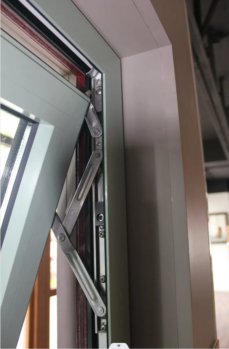 Energy Efficient Triple Pane Glass Thermal Break Aluminium Casement Windows for Passive House