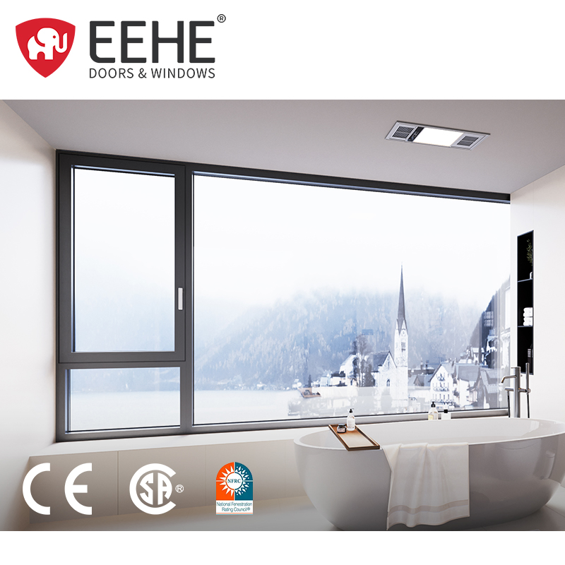 Eehe 101 Series Inward-Opening Tilt-and-Turn Swing Window Aluminium 24 X 72 Casement Window with Tilt-and-Turn Soundproof and Thermally Insulated Glass Design