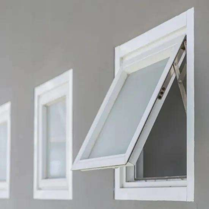 Custom Sized Awning Window Made From Electrostatic Sprayed Aluminium Profile for Modern Villas.
