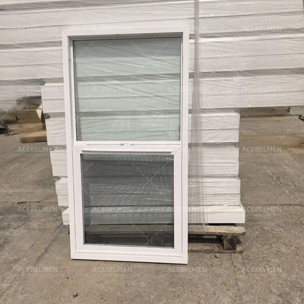 Vinyl Glass Residential Windows for Houses American Style Single Hung Window
