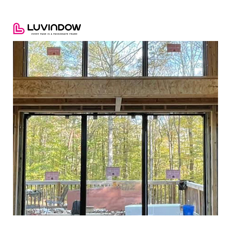House Use Fixed Horizontal Soundproof Thermal Break Aluminum Triple Glass Villa Picture Windows
