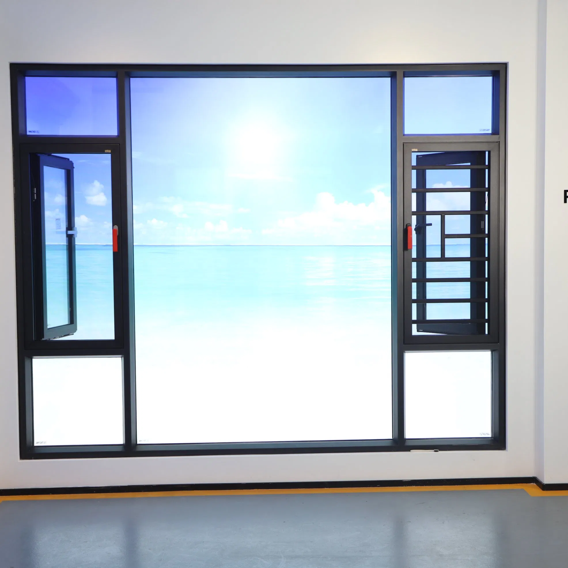 Premium Energy-Saving Soundproof S109 Integrated Screen &amp; Outer-Opening System Window for Villa