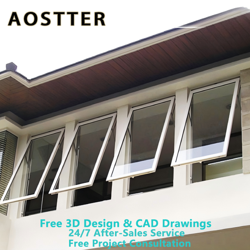AOSTTER PVC Sash Window Double Hung Window UPVC Window Vinyl Window Single Hung Vertical Sliding for Dormer
