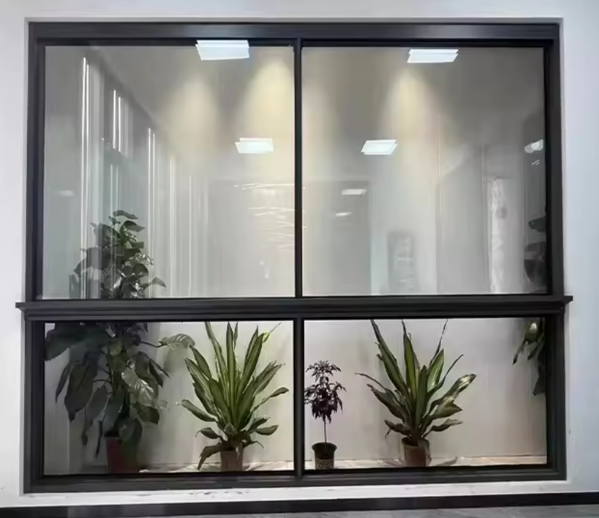 Clear Glass Slim Profile Thermal Break Aluminum Alloy Soundproof Sliding Window for Home