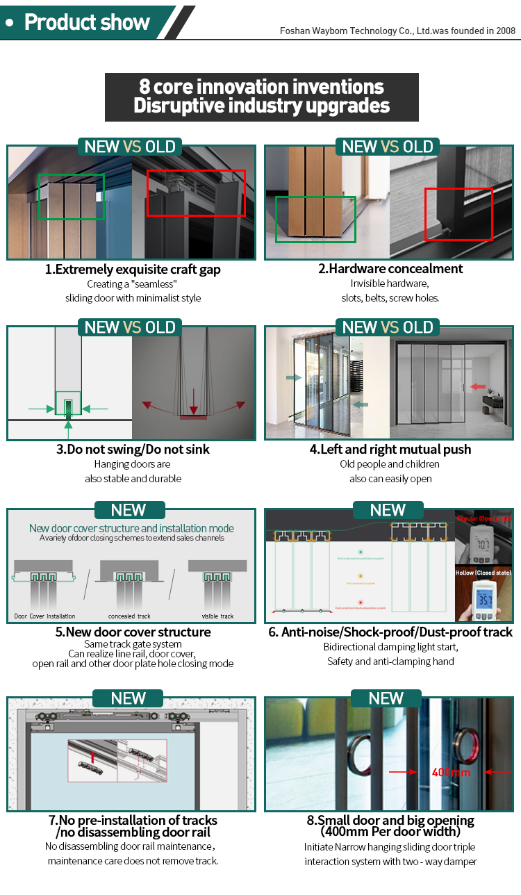 40 slim Sliding Bathroom Glass Door Slim Profile Aluminium Door windows for Partition Room Aluminum Sliding glass Doors Profiles