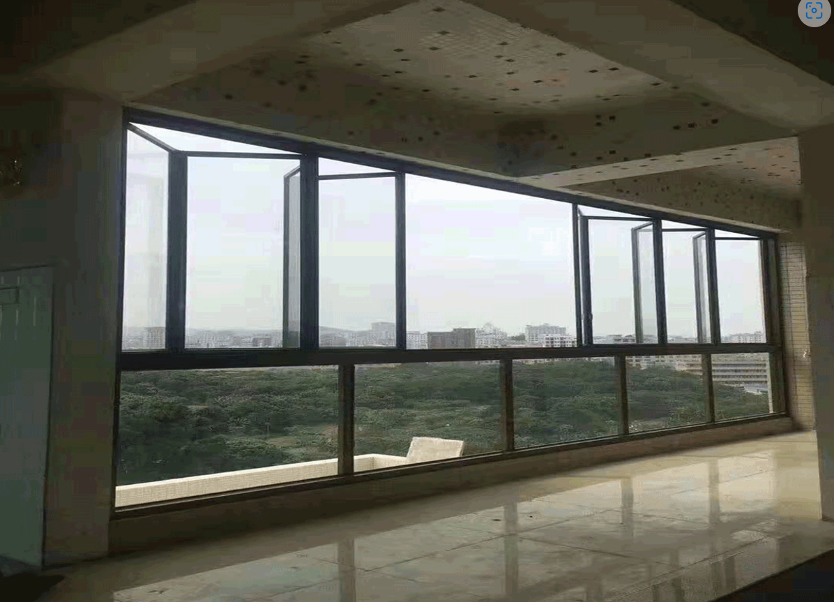 Professional Tempered Glass Foldable Windows Soundproof Aluminum Bifold Folding Windows