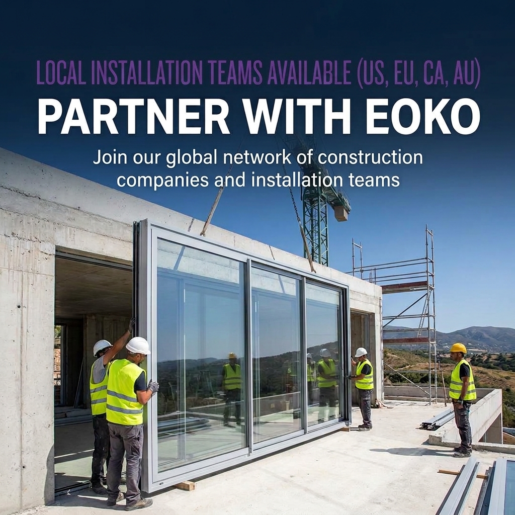 EOKO House Kitchen Window Design Impact Resistant Big Glass And Aluminum Windows Double Glazing Sliding Windows
