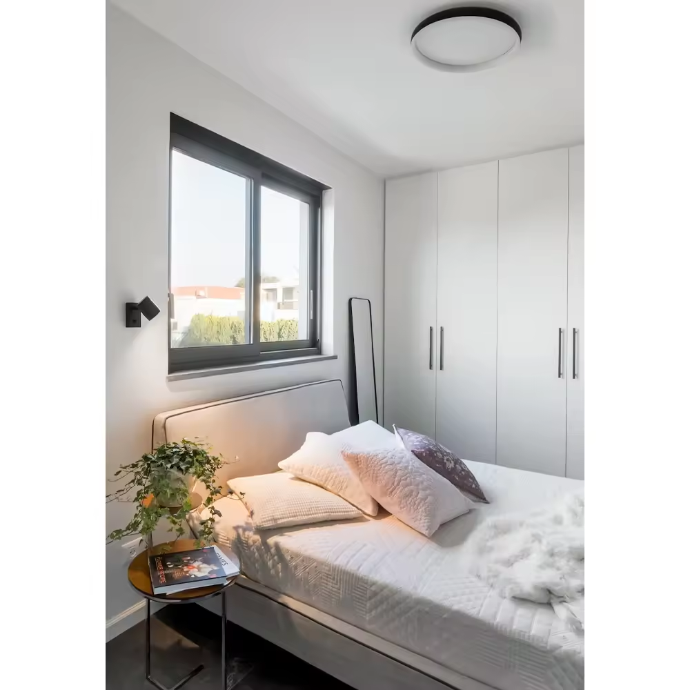 HELTON Modern European Standard Double Glass Aluminium Sliding Windows Swing Open Style Aluminum Alloy Frame for Villa House Use