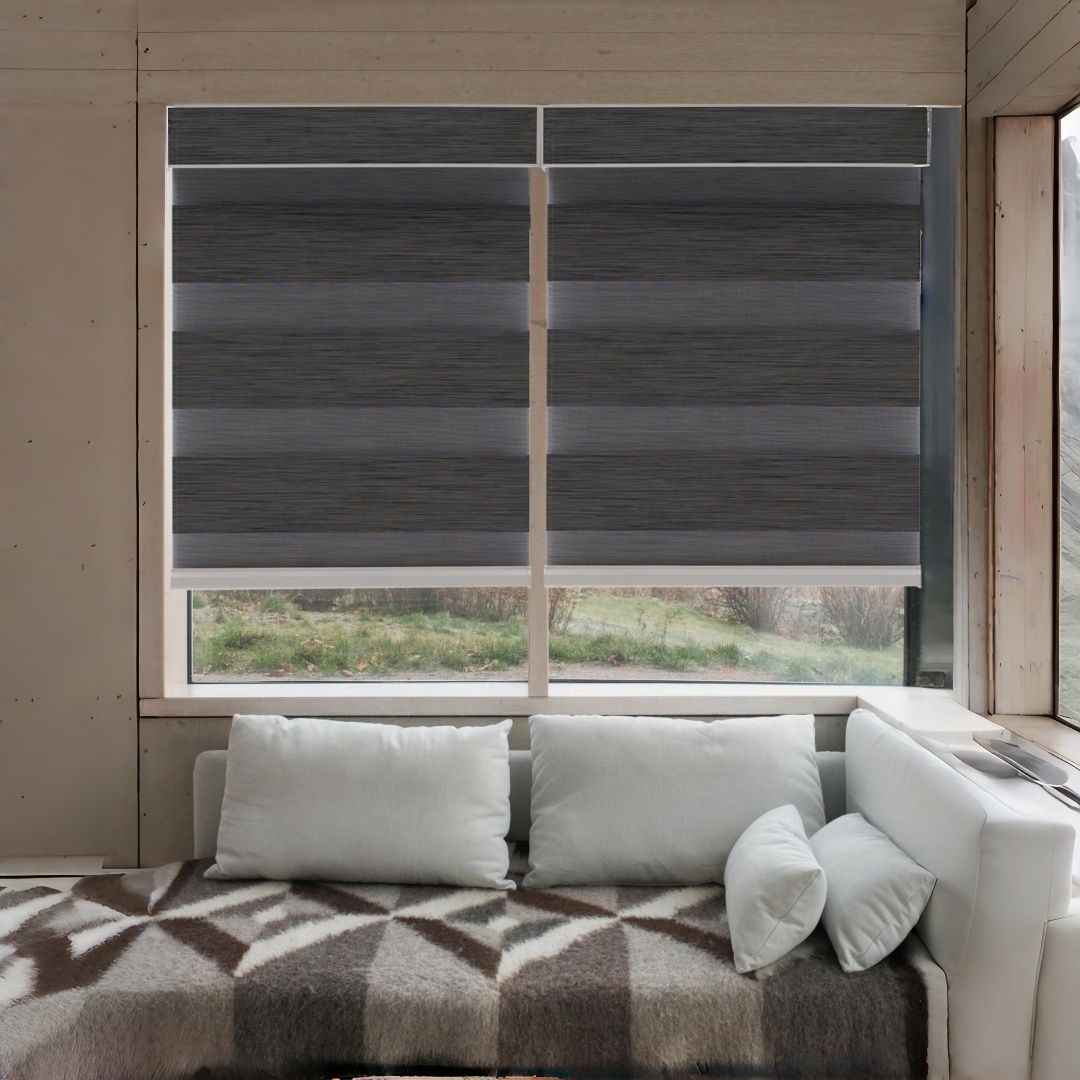 Motorized Zebra Blinds Smart Window Shades Remote Control Custom Size Zebra Blinds Alexa Google Compatible
