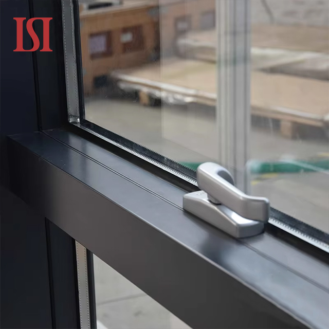 Floor Ceiling Fixed Aluminum Alloy Window Stainless Steel Horizontal Louver Design Double Glass Soundproof Heat Insulation