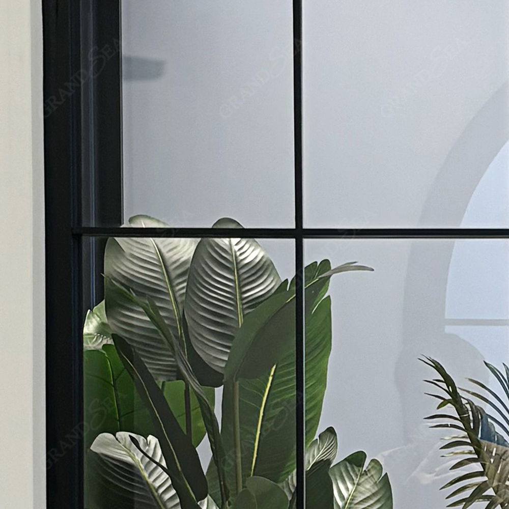 Modern European Style French Large Arch windows Aluminum Alloy Fixed Window for Church with Turn Glass Single Window Design