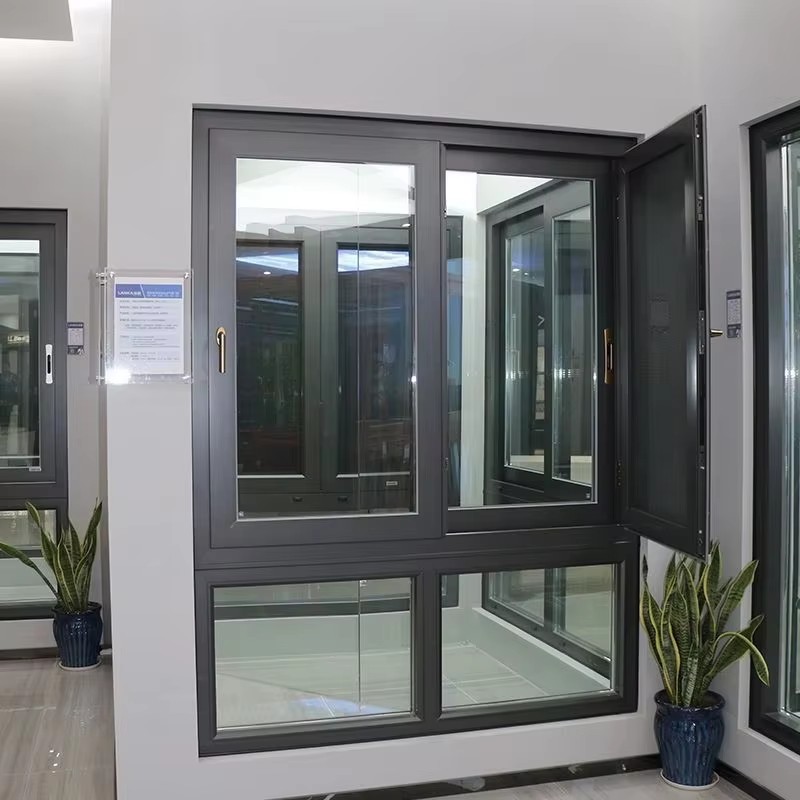 Modern Design Aluminum Alloy Double Glazed Thermal Break Swing Casement Windows with Soundproof Function for Bedroom Use