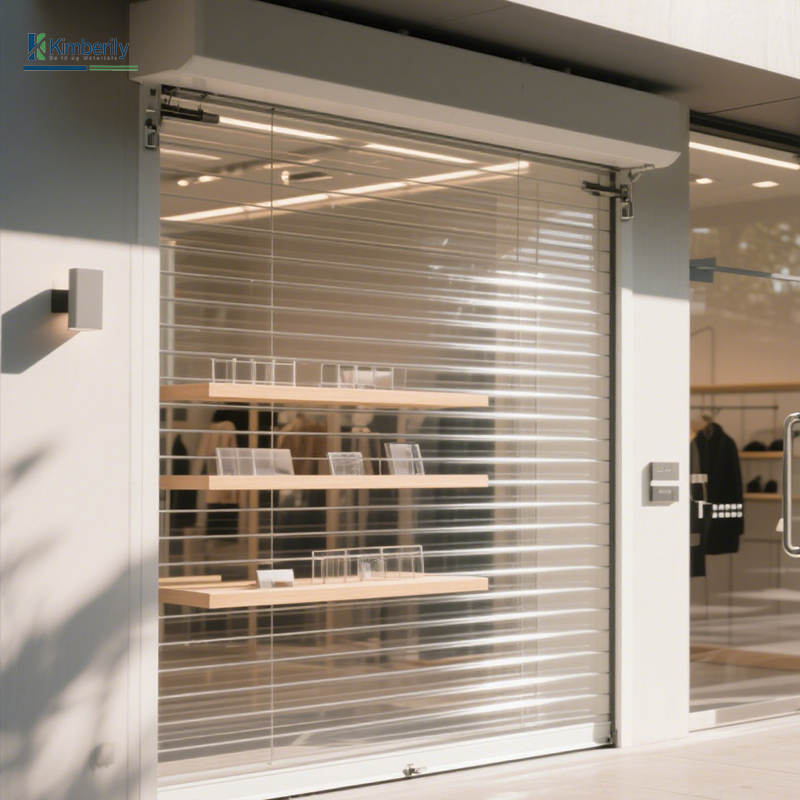 Custom-Made PVC Transparent Roller Shutter Door Windows for Bedrooms Supermarkets Apartments Car Wash Shops Shopping Malls