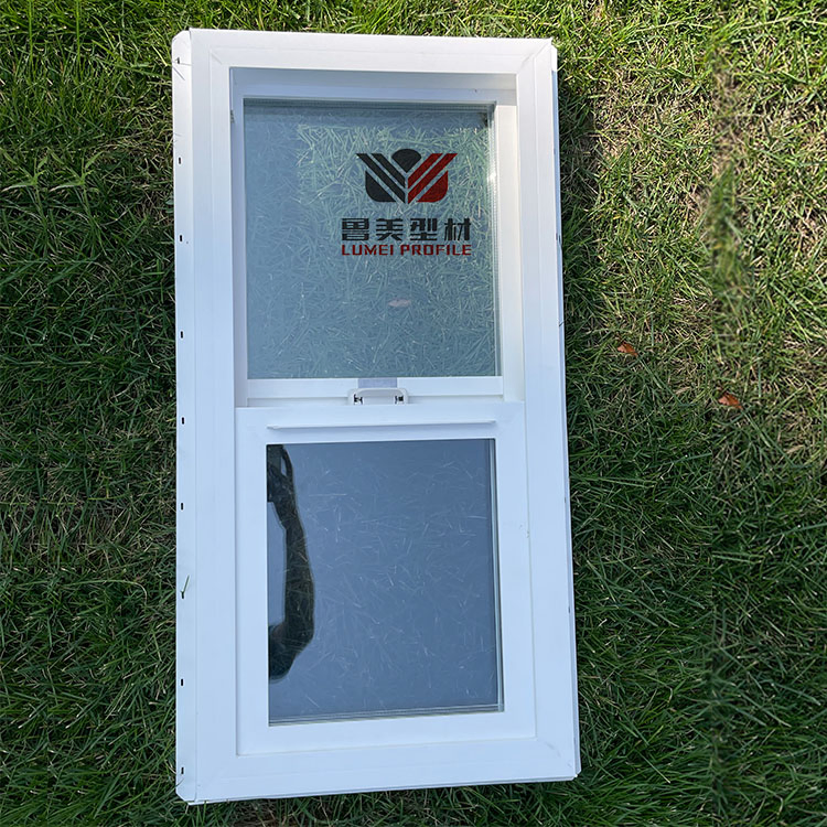 White Color Double Glass Vinyl Hurricane Impact Sliding Sash Windows