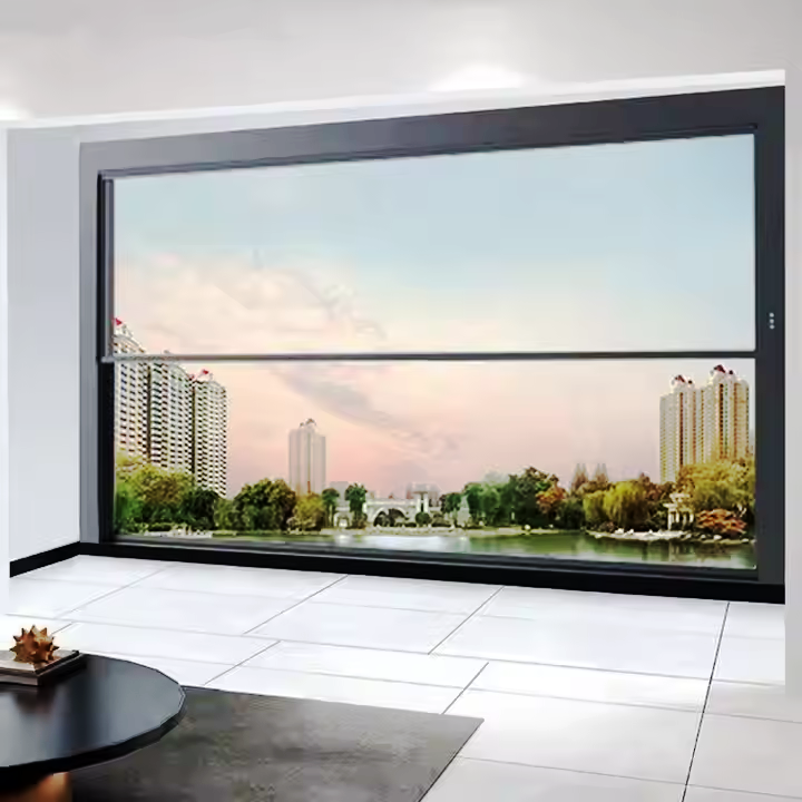 Soundproof Big View Balcony Smart Windows Anti- Hurricane Level 9 Intelligence Vertical Sliding Doors and Windows