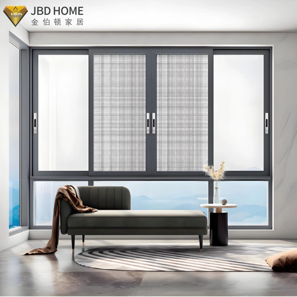 Customized Modern Aluminum Sliding Window Thermal Break Energy Star Certified for Villa Use-One Stop Solution Building