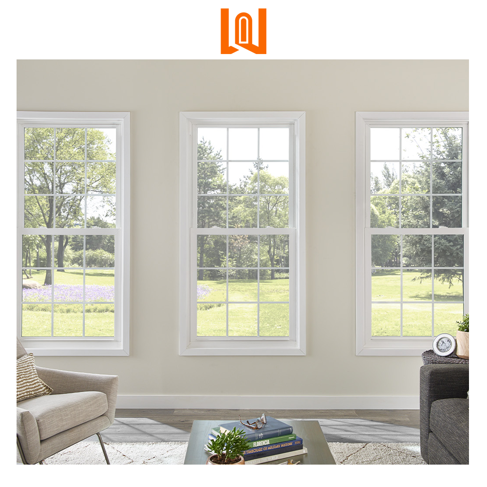 WANJIA French Half Round Window Grill Designs PVC Commercial Window Single Hung Vinyl Windows