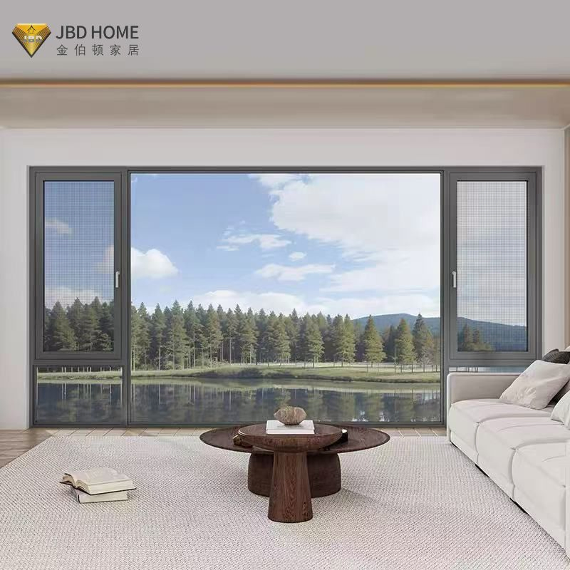 Elegant Bedroom Durable Aluminium Casement Window with Insect Protection Features
