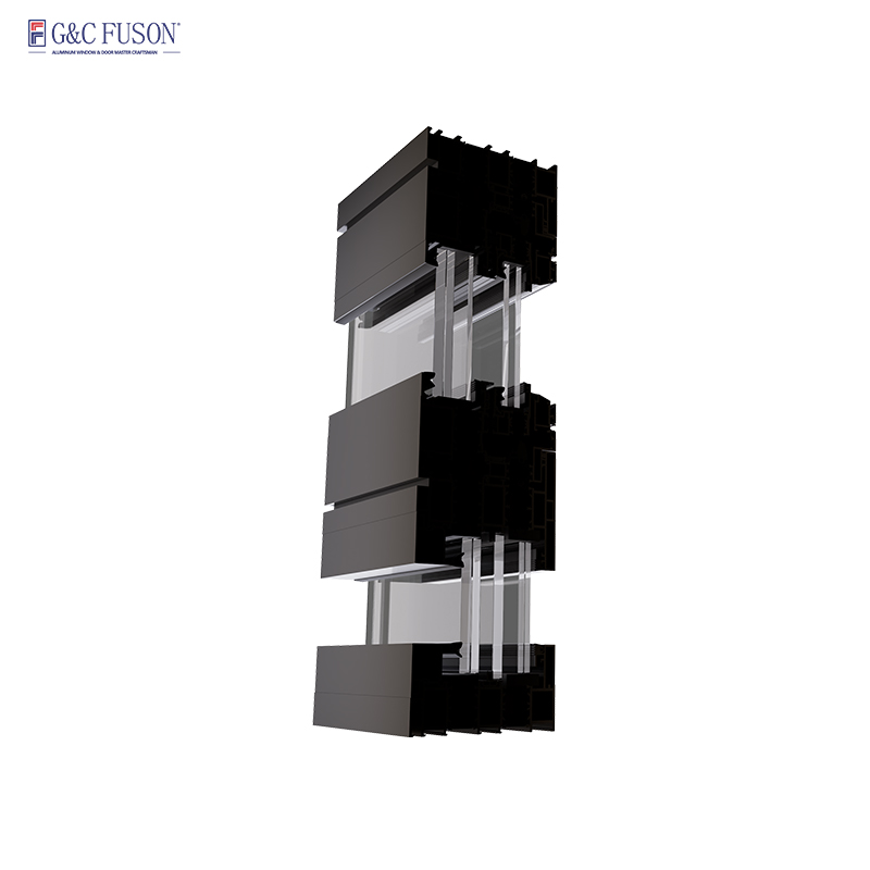 Fuson Safety Window American Style Thermal Break Swing Aluminium Bulletproof Tempered Glass Isolation Window