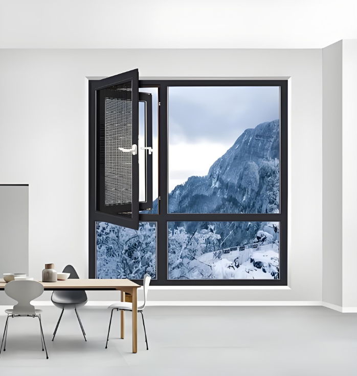 Modern Design Outward Hurricane Impact Soundproof Window Aluminum System Swing Outward Casement Window