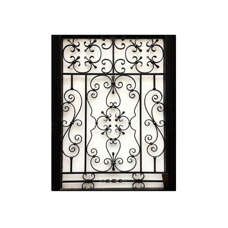 China Factory Custom Latest Anti Theft Metal windows Design House Villa Exterior Burglar Proof Wrought Iron Window with Grill