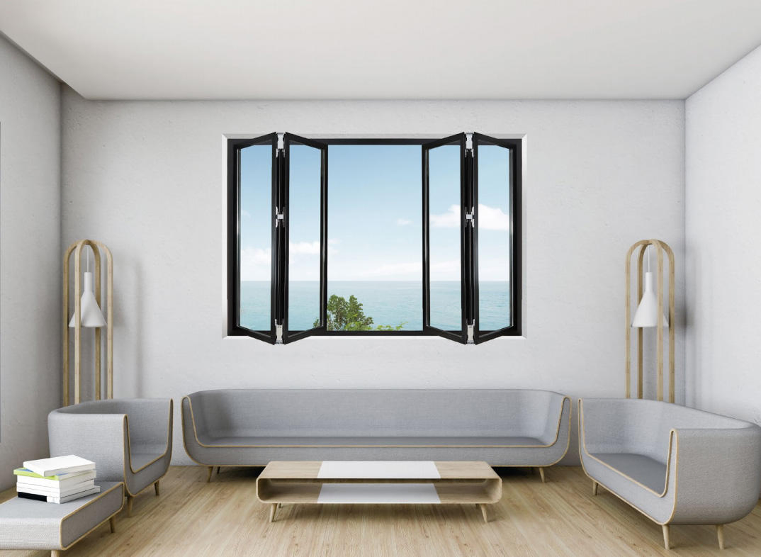 High-Quality Thermal Break Aluminum Folding Window for Villas Balconies Patio Kitchen