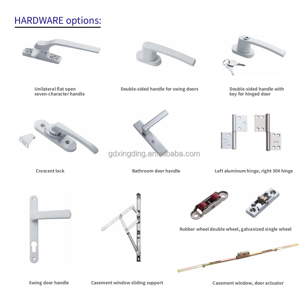 UPVC Sliding Window Soundproof Windproof Hurricane Impact Glass Customize Color Windows