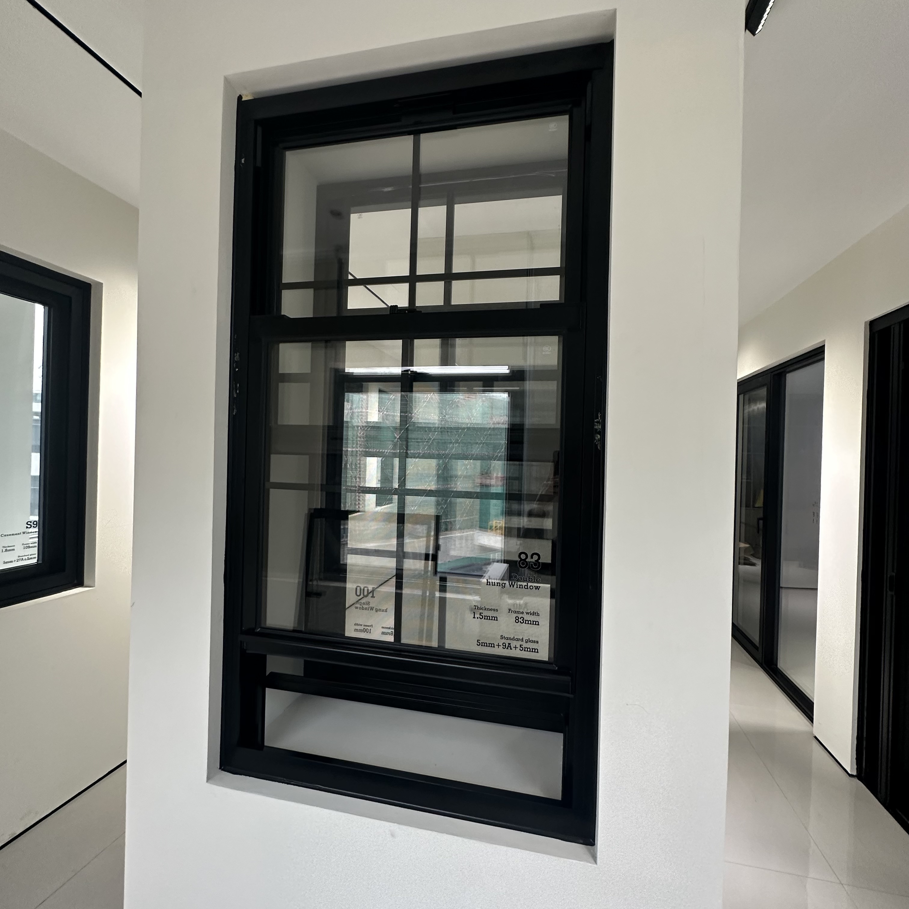 Modern Customized Double Hung Window Residential Aluminum Laminated Glass windows for Bathroom Available Custom Fixed windows