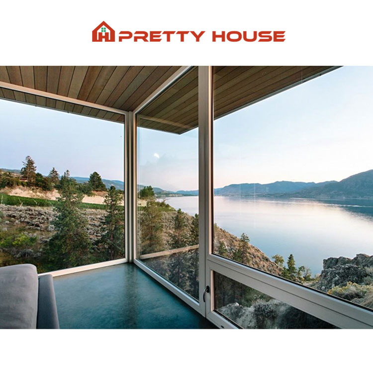 Custom Villa House Aluminum Picture Windows Big View Panoramic French Window Floor to Ceiling Glass Fixed Window