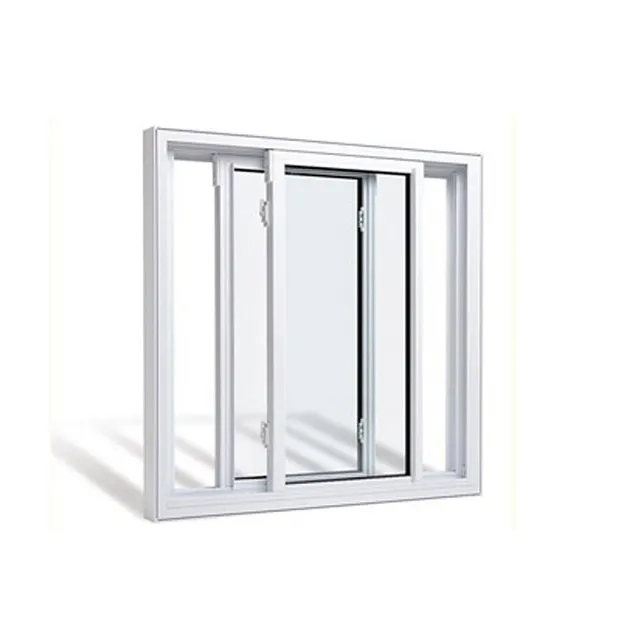 Fuson New Product Wholesale Traditional Design Double Glazing Grated Aluminum Window Sliding Window