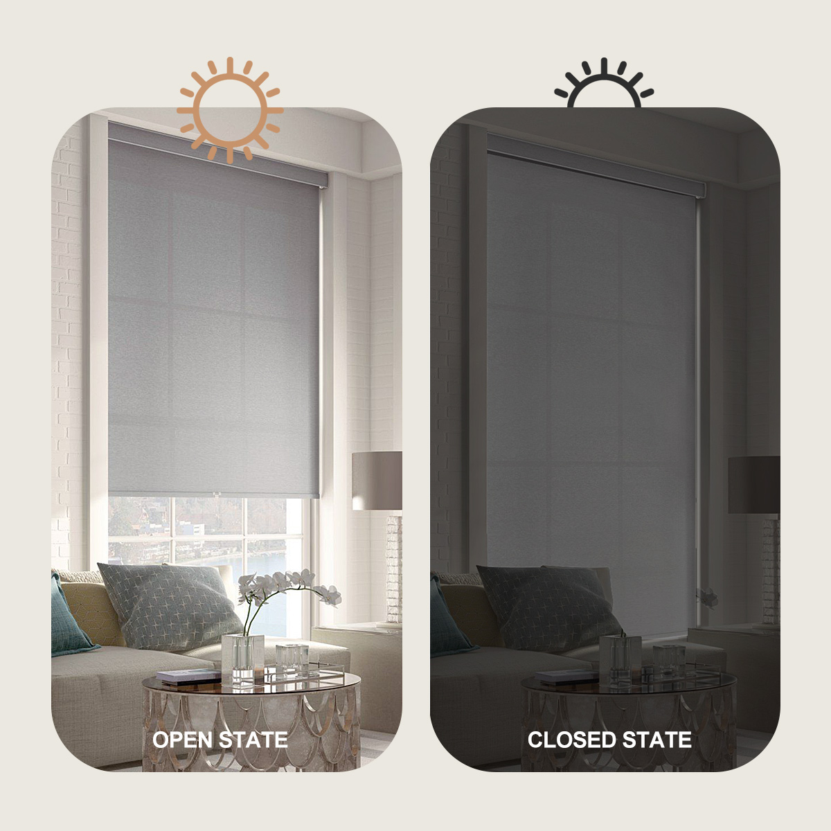 Customized Size Shades Manufacture Manual Spring Lifting System Motorized Blackout Roller Blinds Window Shade Cordless Spring