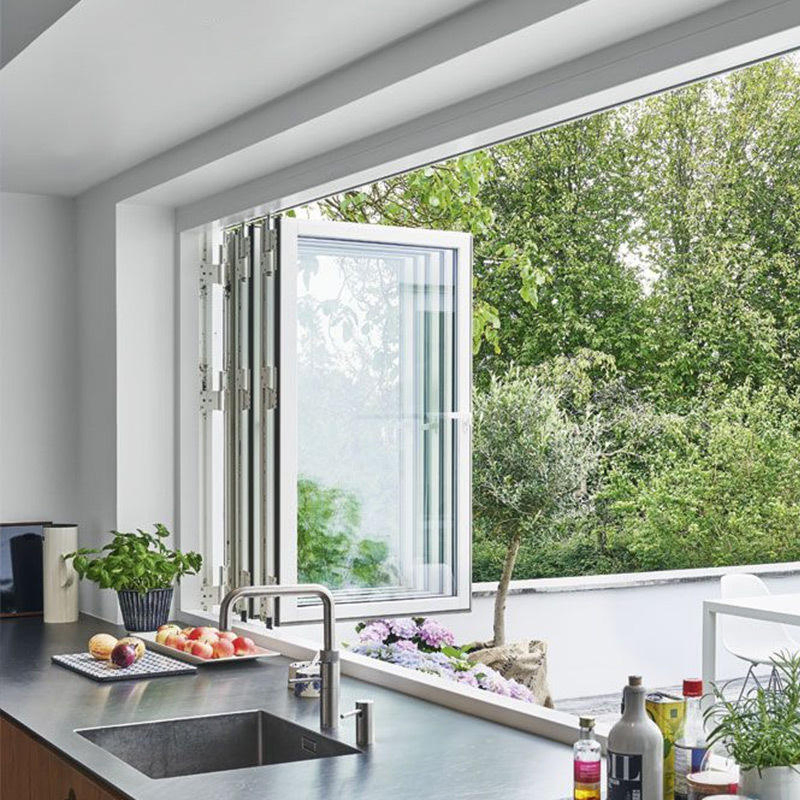 High-Quality Thermal Break Aluminum Folding Window for Villas Balconies Patio Kitchen