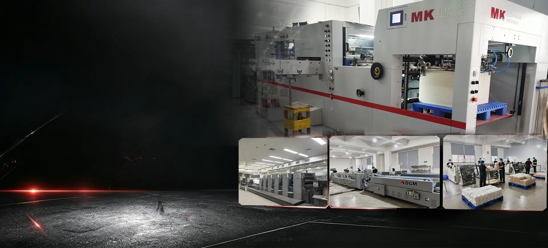 WTPack packaging production workshop with automated die-cutting equipment
