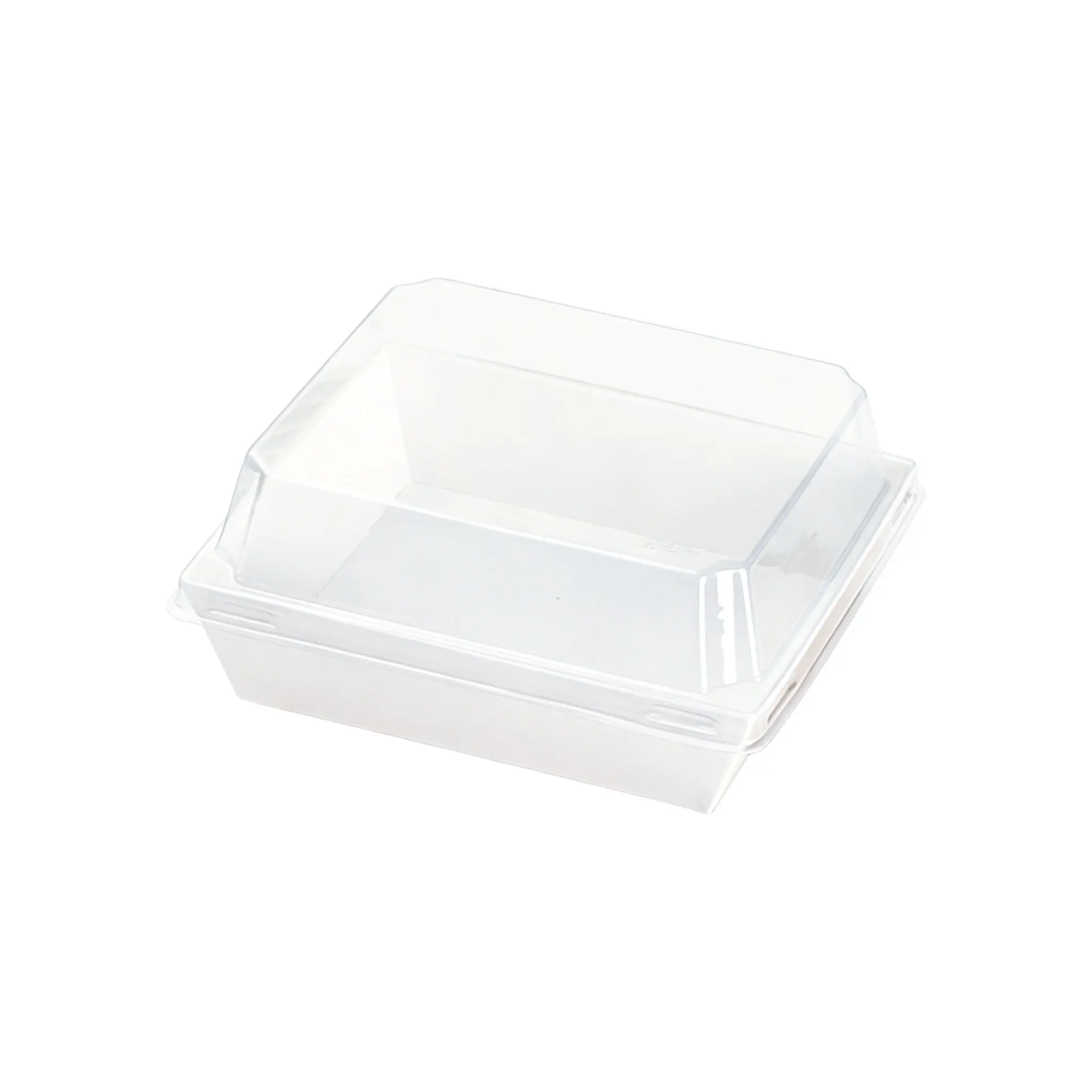 Large square paper-plastic cake box for bakery retail