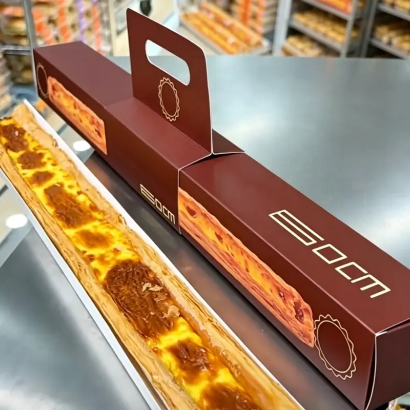 ODM Custom Long Pastry Box | Handle Waistband Pack with Inner Tray Manufacturers, Suppliers