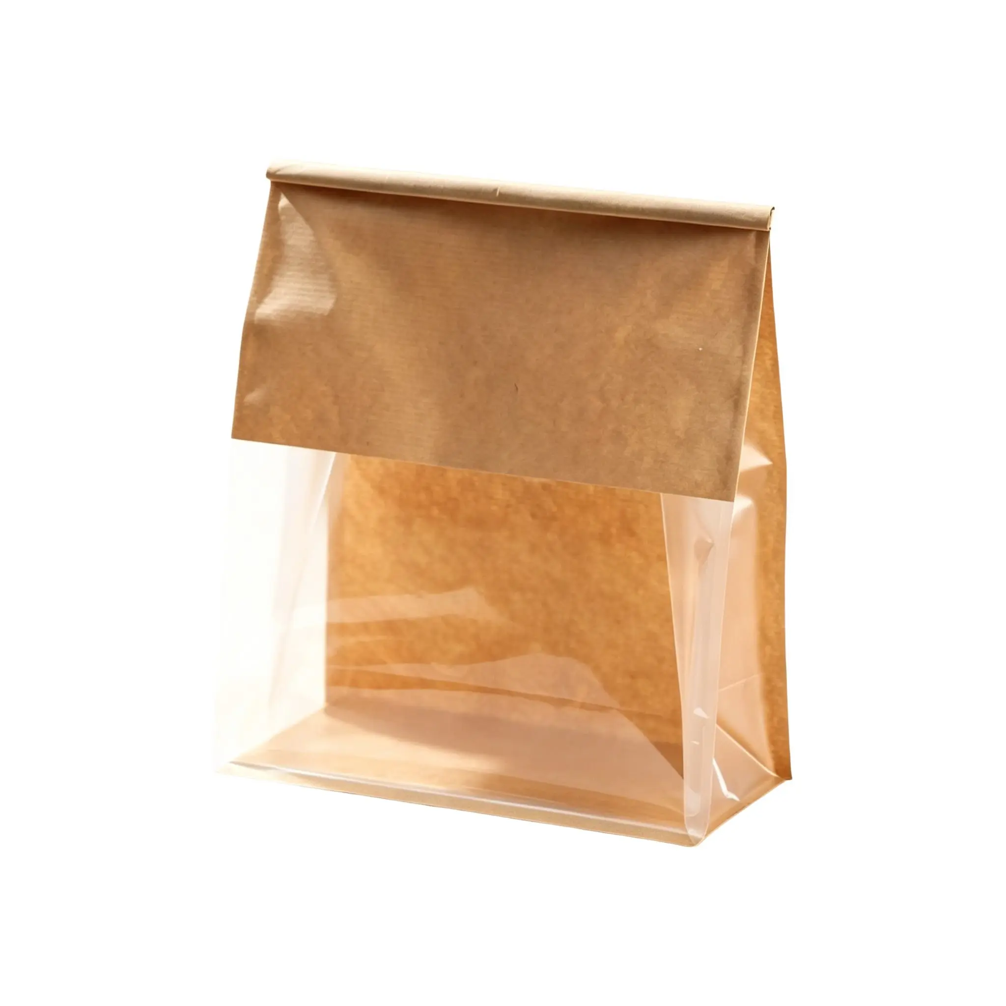 Large food-grade toast bag with clear window and wire closure