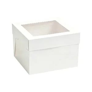 ODM Medium White Square Window Cake Box Custom Print Bakery Box Wholesale Supplier Factories