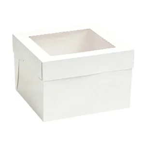 OEM Large Square White Window Cake Box Custom Printed Bakery Packaging Wholesale Suppliers Supplier