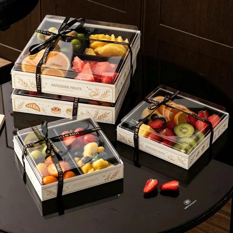 ODM Custom-Print Large Square Food Box for Fruit Cuts & Assorted Snacks Manufacturer, Service