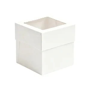 OEM Small Square Cake Box with Window Custom Logo Bakery Box Wholesale Manufacturer Service